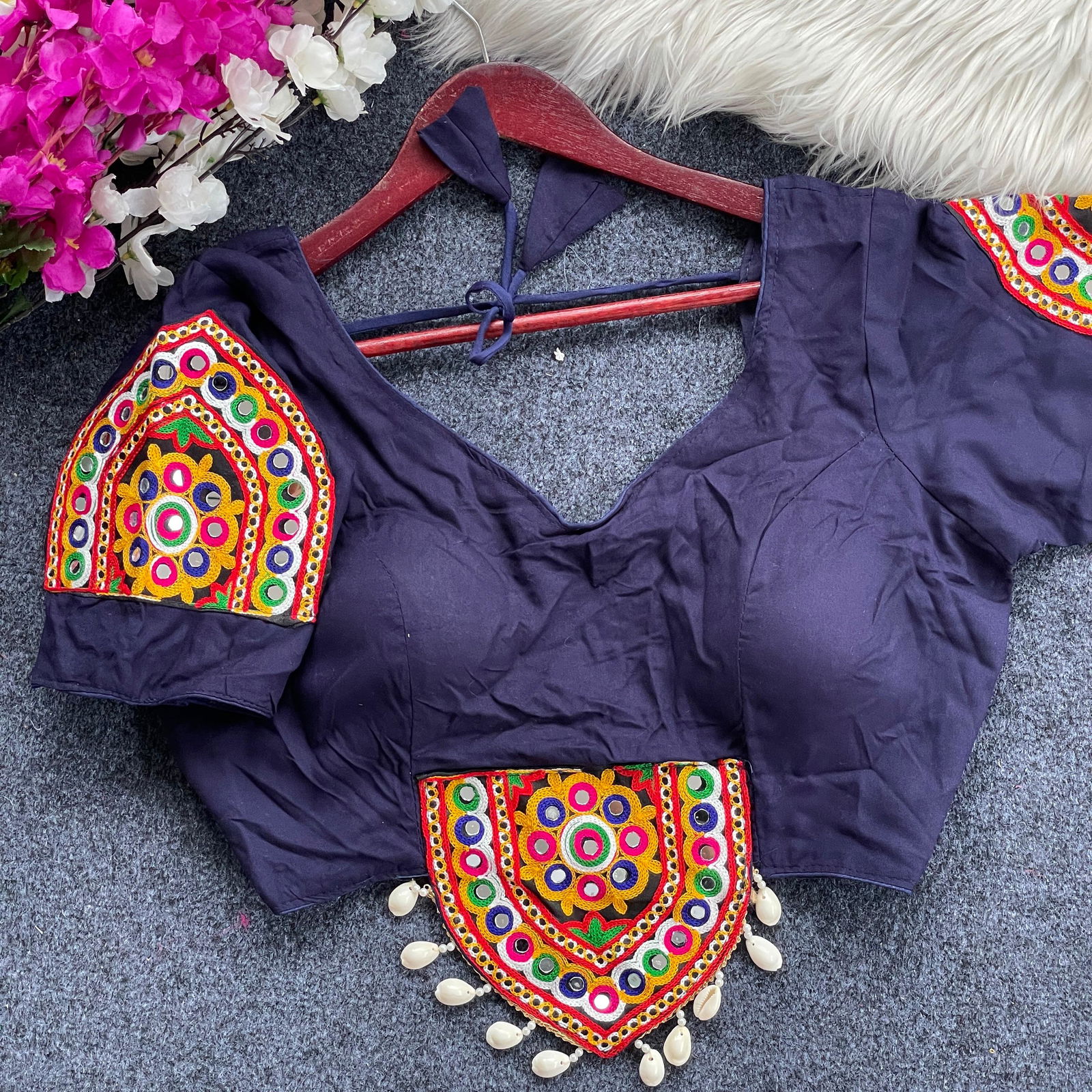 SV Magic Cotton Navratri Special Blouse Wholesale Shop In	